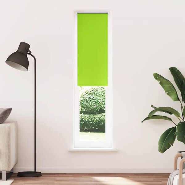 vidaXL Roller Blind Blackout Leaves Green 45x230 cm Fabric Width 40.7 cm Polyester