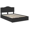 vidaXL Storage Bed with Headboard Black 150 x 200 cm Engineered Wood