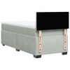vidaXL Box Spring Bed with Mattress Light Grey 90x190 cm Velvet