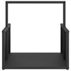 vidaXL Firewood Rack Black 40x40x40 cm Cold-rolled steel