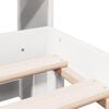 vidaXL Bookcase Bed without Mattress White 150x200 cm King Solid Wood Pine