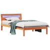 vidaXL Bed Frame with Headboard Wax Brown 80 x 200 cm Solid Pine Wood
