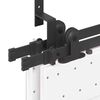 vidaXL Sliding Door Hardware Kit 152,5 cm Steel Black