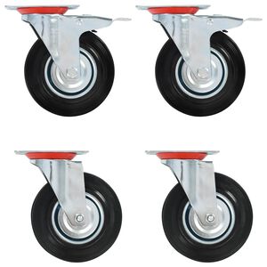 vidaXL Swivel Casters 4 pcs 125 mm