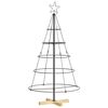 vidaXL Christmas Cone Tree with Stand Black 126 cm Steel