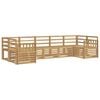 vidaXL Outdoor Sofa Set 7 pcs White Solid Acacia Wood