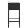 vidaXL Bar Stools 2 pcs with Cushions Black Poly Rattan