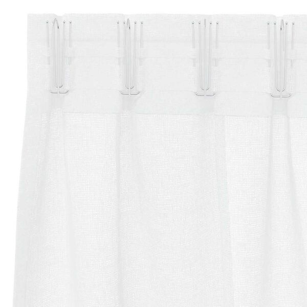 vidaXL Voile Curtain with Curtains 2 pcs White 260 x 140 cm Polyester