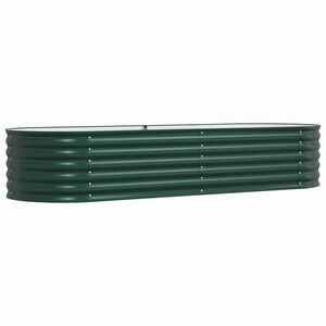 vidaXL Raised Bed Green 240 x 80 x 44 cm Steel