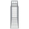 vidaXL Arched Gabion Baskets 20 pcs 200x30x80/100 cm Galvanised Iron
