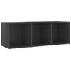 vidaXL 4 Piece TV Cabinet Set High Gloss Grey Engineered Wood