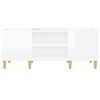 vidaXL Record Cabinet High Gloss White 121x38x48 cm Engineered Wood