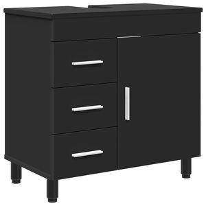 vidaXL Bathroom Vanity Unit Black 60 x 35 x 60 cm Engineered Wood