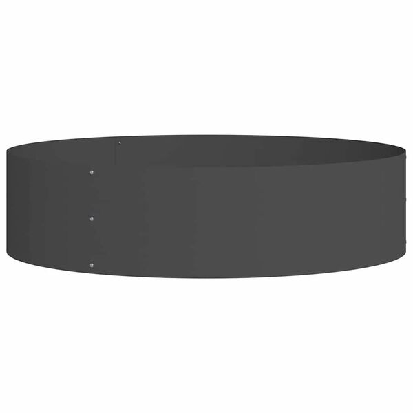 vidaXL Planter Ring Black 80 x 80 x 20 cm Cold-rolled Steel