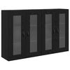 vidaXL Wall Cabinets 2 pcs Black Oak 69.5 x 34 x 90 cm Engineered Wood