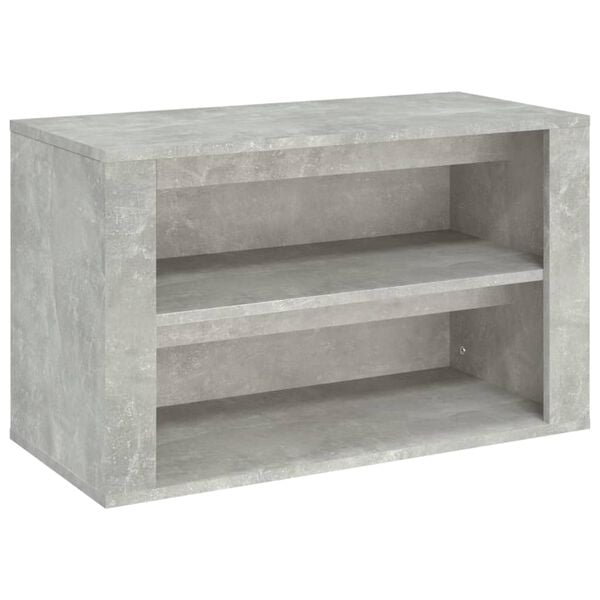 vidaXL Shoe Rack Concrete Grey 75x35x45 cm Engineered Wood