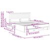 vidaXL Bed Frame Concrete Grey 160 x 200 cm Engineered Wood