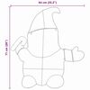 vidaXL Lighted Gnome with 60 LEDs Warm White 71 x 64 cm Tinsel Fabric