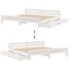 vidaXL Bed frame without Mattress White 200x200 cm Solid Wood Pine