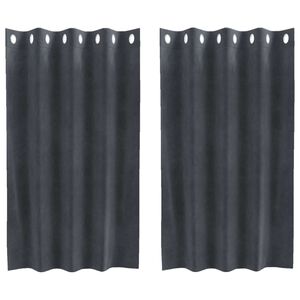 vidaXL Curtains 2 pcs Light Grey 140 x 140 cm Velvet