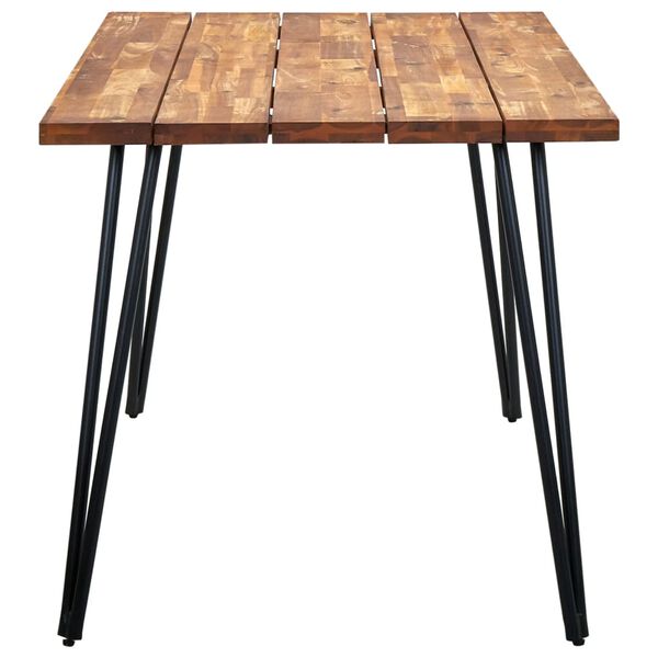 vidaXL Garden Table with Hairpin Legs 160x80x75 cm Solid Acacia Wood