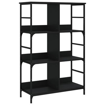 vidaXL Bookshelf Black 78.5x33x117.5 cm Engineered Wood