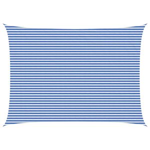vidaXL Sunshade Sail 5 x 8 m HDPE Rectangular Blue and White