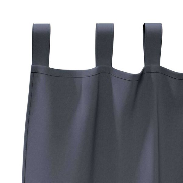 vidaXL Blackout Curtains with Rings 2 pcs Anthracite 225 x 140 cm