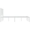 vidaXL Metal Bed Frame without Mattress with Headboard White 120x200cm