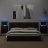 vidaXL Bed Headboard with Cabinets Brown Oak 200 cm Engineered Wood