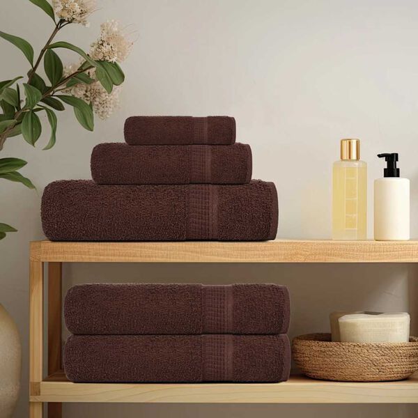 vidaXL Shower Towels "FROGN" 2 pcs Brown 70x140 cm 360 gsm
