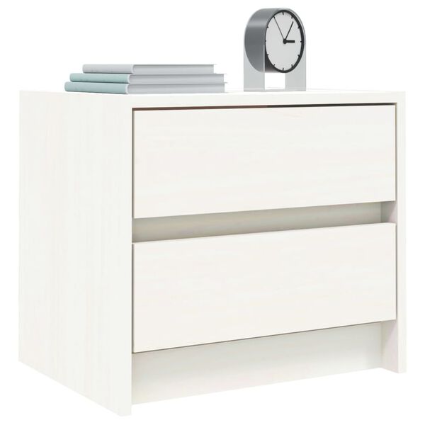 vidaXL Bedside Cabinets 2 pcs White 40x31x35.5 cm Solid Wood Pine