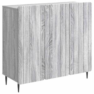 vidaXL Sideboard Grey Sonoma 89 x 34.5 x 82 cm Engineered Wood