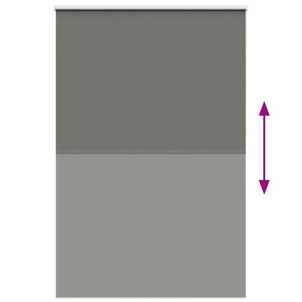 vidaXL Roller Blind Blackout Grey 160x210 cm Fabric Width 156.6 cm Polyester