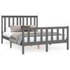 vidaXL Bed Frame without Mattress Grey 120x200 cm Solid Wood Pine