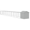 vidaXL Chicken Cage with Run Light Grey 117x1017x123 cm Galvanised Steel