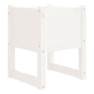 vidaXL Planter White 40x40x52.5 cm Solid Wood Pine