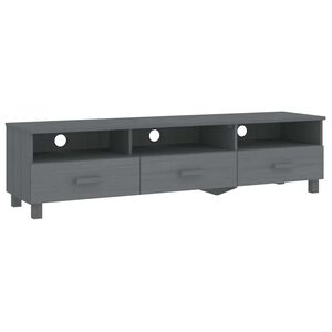 vidaXL TV Cabinet | Dark Grey | Solid Pinewood, MDF | Standard | TV Cabinet