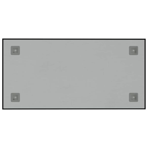 vidaXL Wall-mounted Magnetic Board Black 60x30 cm Tempered Glass