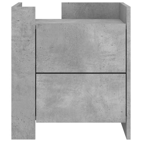 vidaXL Bedside Cabinet Concrete Grey 45x50x50 cm Engineered Wood