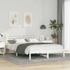 vidaXL Bed Frame with Headboard White 140 x 220 cm Solid Pine Wood