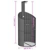 vidaXL Outdoor Shower Grey 100x100x241.5 cm Poly Rattan and Acacia Wood