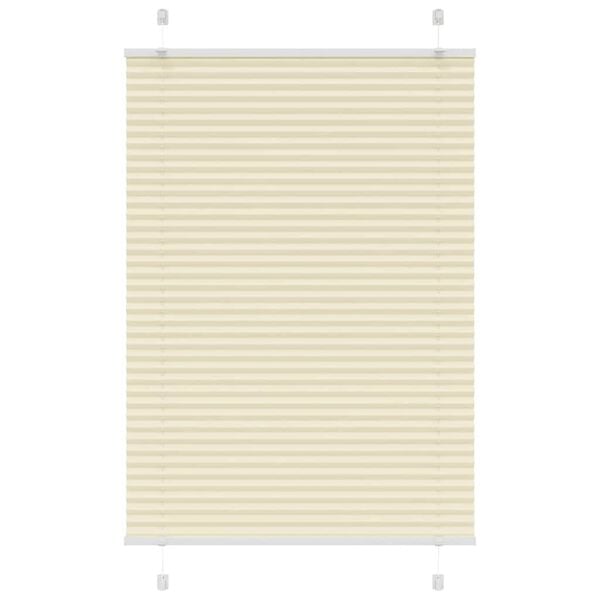 vidaXL Pleated Blind Cream 90x150 cm Fabric Width 89.4 cm Polyester