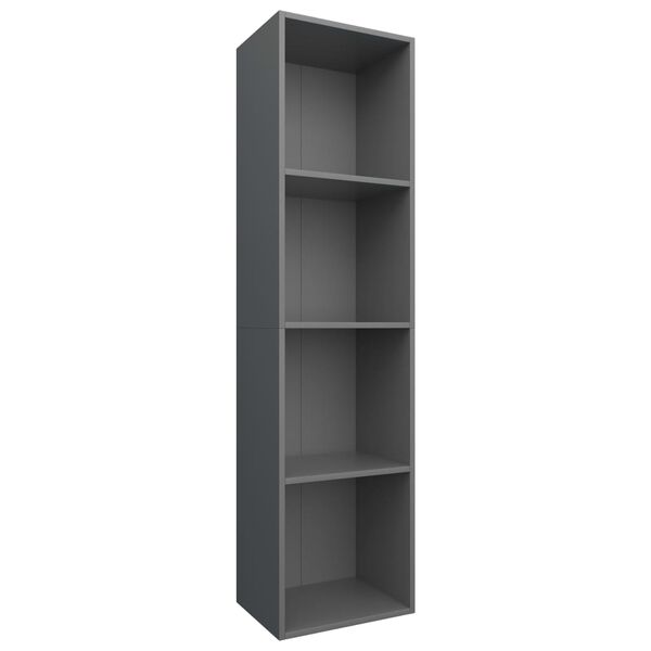 vidaXL Book Cabinet/TV Cabinet Grey 36x30x143 cm Engineered Wood