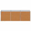 vidaXL Garden Raised Bed 240x80x77 cm Galvanized Steel Silver