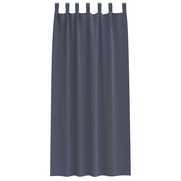 vidaXL Blackout Curtains with Rings 2 pcs Anthracite 225 x 140 cm