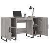 vidaXL Desk Grey Sonoma 140x50x75 cm Engineered Wood