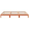 vidaXL Family Bed Frame No Mattress Wax Brown 240x200 cm Solid Wood Pine