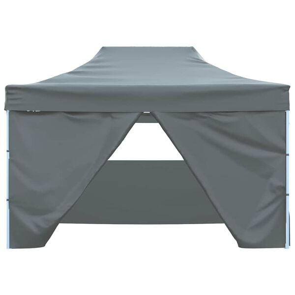 vidaXL Foldable Tent Pop-Up with 4 Side Walls 3x4.5 m Anthracite