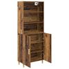 vidaXL Highboard Old Wood 69.5 x 32.5 x 180 cm Engineered Wood